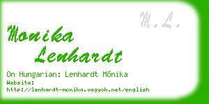 monika lenhardt business card